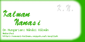 kalman nanasi business card