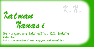 kalman nanasi business card